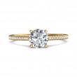 FlyerFit® 14K Yellow Gold Micropave Engagement Ring