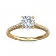 FlyerFit® 14K Yellow Gold Micropave Engagement Ring