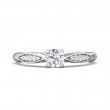 FlyerFit® 14K White Gold Micropave Engagement Ring