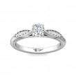 FlyerFit® 14K White Gold Micropave Engagement Ring