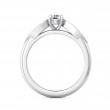 FlyerFit® 14K White Gold Micropave Engagement Ring