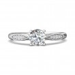 FlyerFit® Platinum Micropave Engagement Ring