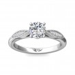 FlyerFit® Platinum Micropave Engagement Ring