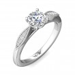 FlyerFit® Platinum Micropave Engagement Ring
