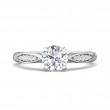 FlyerFit® 14K White Gold Micropave Engagement Ring
