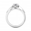 FlyerFit® 14K White Gold Micropave Engagement Ring
