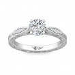 FlyerFit® 18K White Gold Vintage Engagement Ring