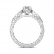 FlyerFit® 18K White Gold Vintage Engagement Ring