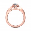 FlyerFit® 18K Pink Gold Micropave Engagement Ring