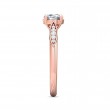 FlyerFit® 14K Pink Gold Micropave Engagement Ring