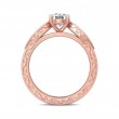 FlyerFit® 14K Pink Gold Vintage Engagement Ring