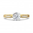 FlyerFit® 14K Yellow and 14K White Gold Vintage Engagement Ring