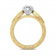 FlyerFit® 14K Yellow and 14K White Gold Vintage Engagement Ring