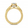 FlyerFit® 18K Yellow Gold Vintage Engagement Ring