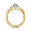 FlyerFit® 14K Yellow and 14K White Gold Vintage Engagement Ring