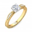FlyerFit® 14K Yellow and 14K White Gold Vintage Engagement Ring