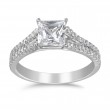 FlyerFit® Platinum Split Shank Engagement Ring