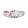 FlyerFit® 14K Pink Gold Shank And White Gold Top Encore Engagement Ring