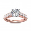 FlyerFit® 14K Pink Gold Shank And White Gold Top Encore Engagement Ring