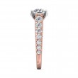 FlyerFit® 14K Pink Gold Shank And White Gold Top Encore Engagement Ring