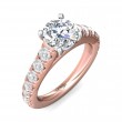 FlyerFit® 14K Pink Gold Shank And White Gold Top Encore Engagement Ring