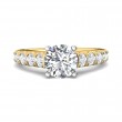 FlyerFit® 18K Yellow Gold Shank And White Gold Top Encore Engagement Ring