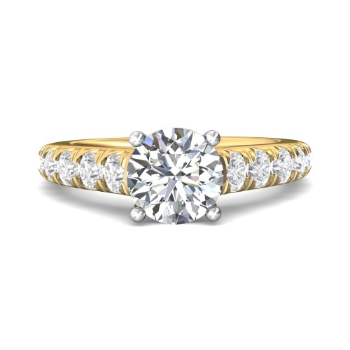 FlyerFit&reg; 14K Yellow and 14K White Gold Encore Engagement Ring