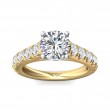 FlyerFit® 18K Yellow Gold Shank And White Gold Top Encore Engagement Ring