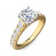 FlyerFit® 18K Yellow Gold Shank And White Gold Top Encore Engagement Ring