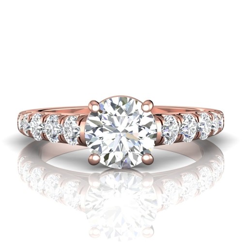 FlyerFit&reg; 14K Pink Gold Encore Engagement Ring