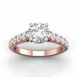 FlyerFit® 14K Pink Gold Shank And White Gold Top Encore Engagement Ring