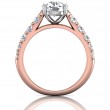 FlyerFit® 14K Pink Gold Shank And White Gold Top Encore Engagement Ring