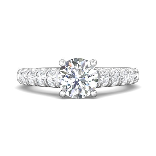 FlyerFit&reg; 18K White Gold Encore Engagement Ring