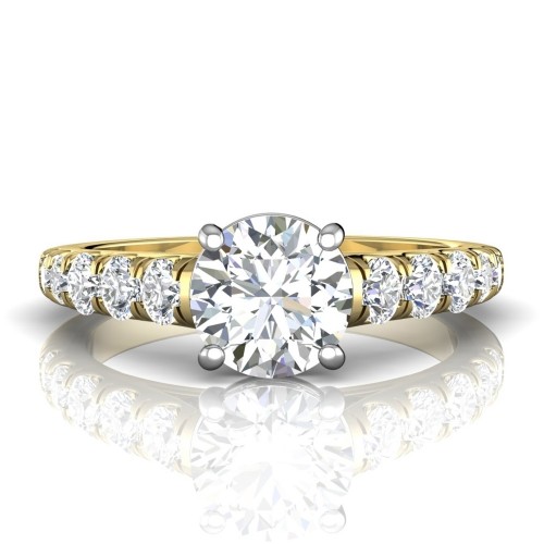 FlyerFit&reg; 14K Yellow and 14K White Gold Encore Engagement Ring
