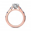 FlyerFit® 18K Pink Gold Shank And White Gold Top Encore Engagement Ring