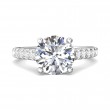 FlyerFit® 18K White Gold Micropave Engagement Ring
