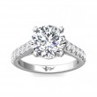 FlyerFit® 18K White Gold Micropave Engagement Ring