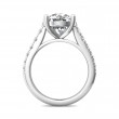 FlyerFit® 18K White Gold Micropave Engagement Ring