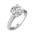 FlyerFit® 18K White Gold Micropave Engagement Ring