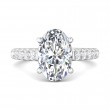 FlyerFit® 18K White Gold Micropave Engagement Ring
