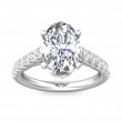 FlyerFit® 18K White Gold Micropave Engagement Ring