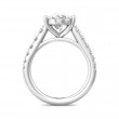 FlyerFit® 18K White Gold Micropave Engagement Ring