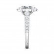 FlyerFit® 18K White Gold Micropave Engagement Ring