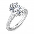 FlyerFit® 18K White Gold Micropave Engagement Ring
