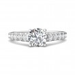 FlyerFit® 18K White Gold Micropave Engagement Ring