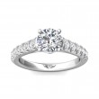 FlyerFit® 18K White Gold Micropave Engagement Ring