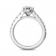 FlyerFit® 18K White Gold Micropave Engagement Ring