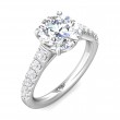 FlyerFit® 14K White Gold Micropave Engagement Ring