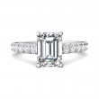FlyerFit® 14K White Gold Micropave Engagement Ring