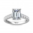 FlyerFit® 14K White Gold Micropave Engagement Ring
